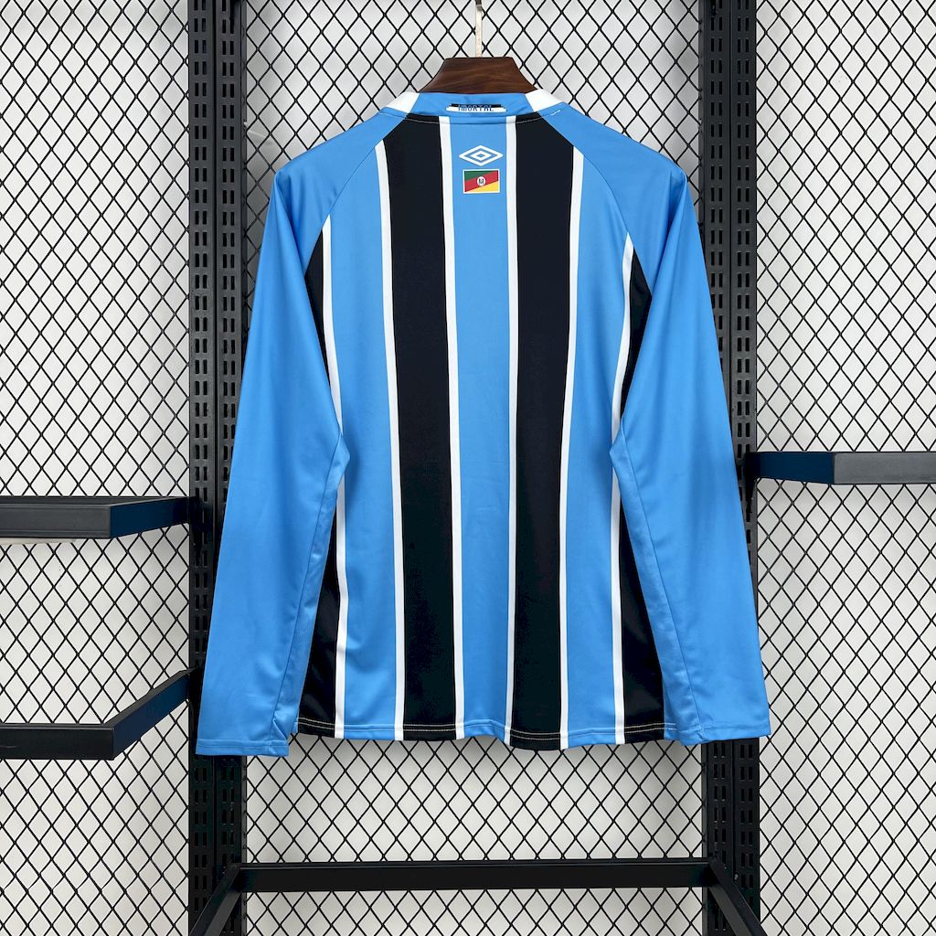 Men’s Grêmio 2025 Home Long Sleeve Jersey