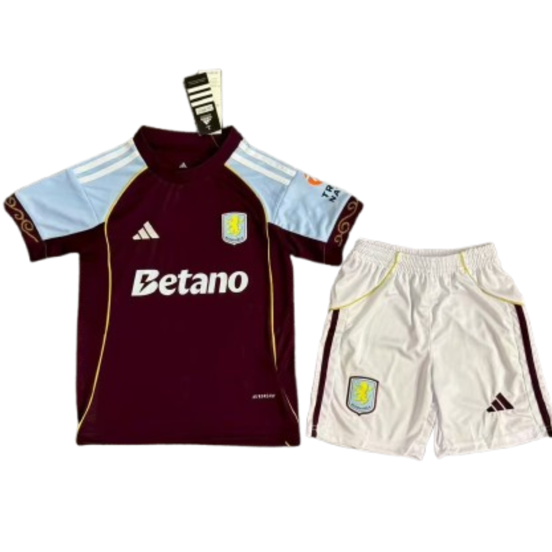 Kid's Aston Villa 2025/26 Home Kit