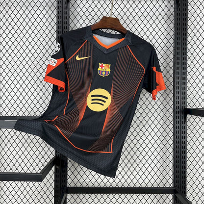 Men's FC Barcelona 2025/26 Black & Orange Special Edition Jersey