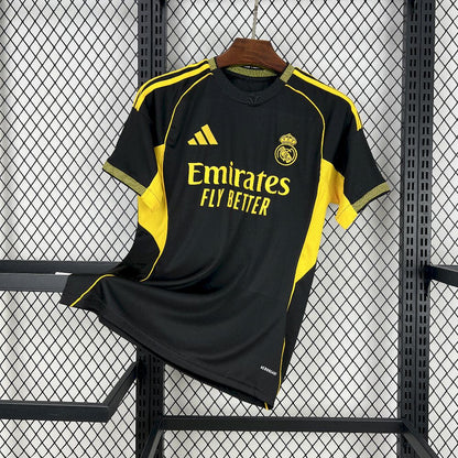 Men's Real Madrid 2025/26 Black & Yellow Special Edition Jersey