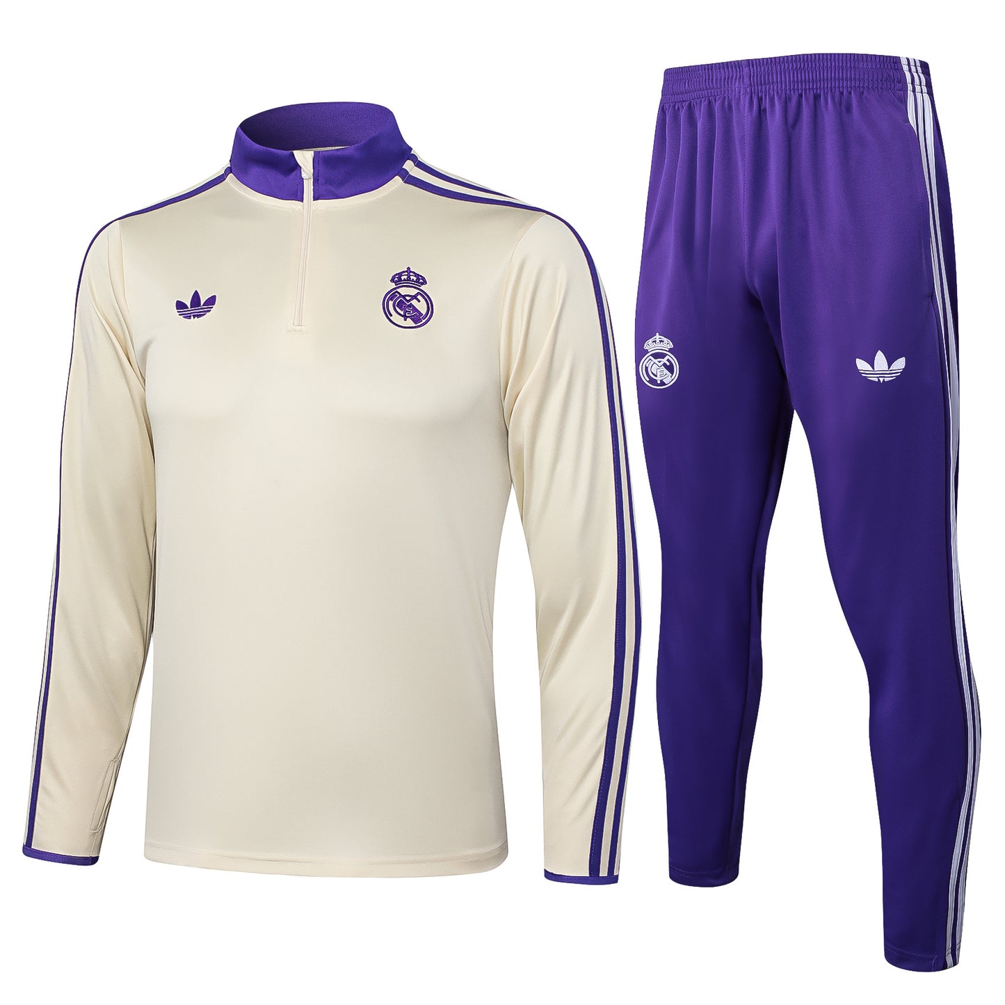 Real Madrid Kids Football Training Tracksuit – Half-Zip