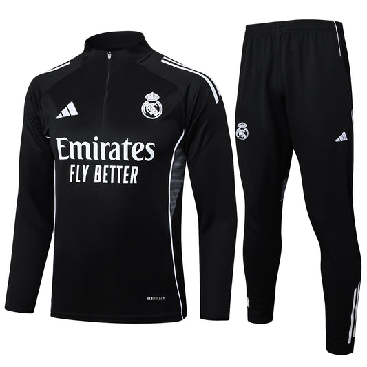 Real Madrid Kids Football Training Tracksuit – Half-Zip