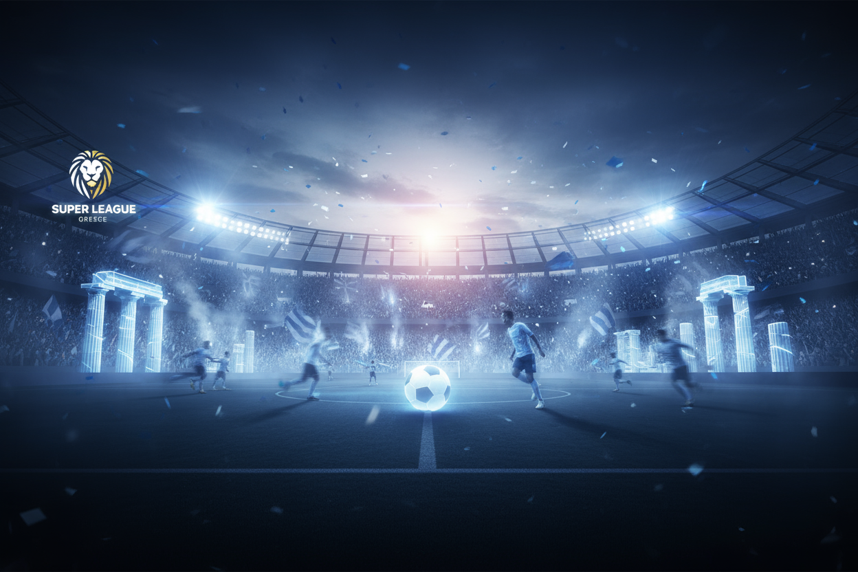 imagem de fundo completa da liga grega de futebol