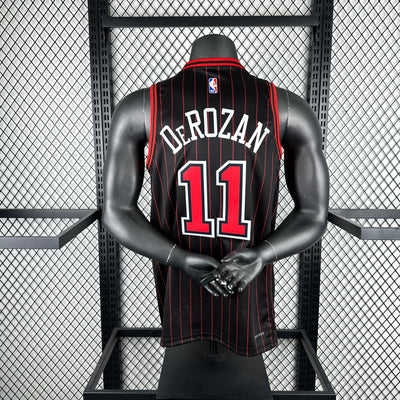 Men’s Chicago Bulls #11 DeRozan Jersey – Black & Red