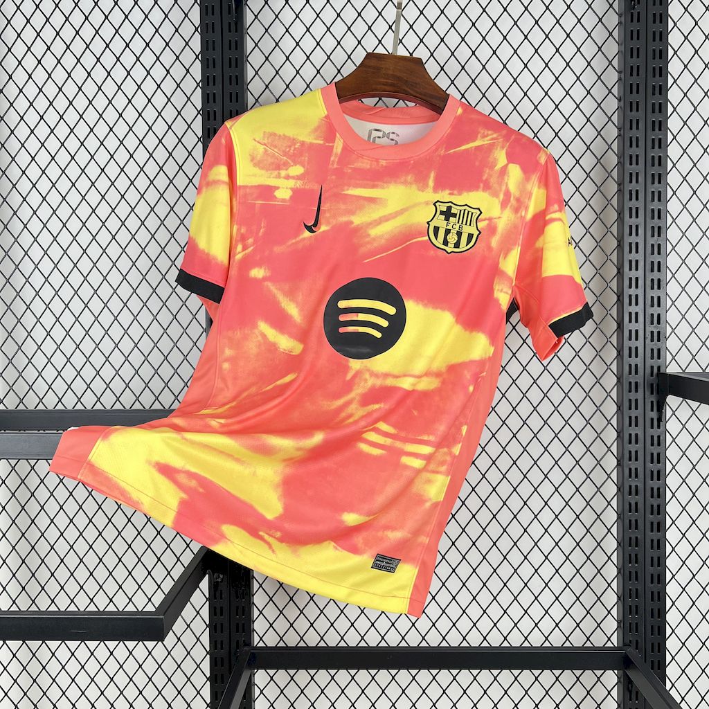Men's FC Barcelona 2025/26 Orange Pré-Match Training Jersey