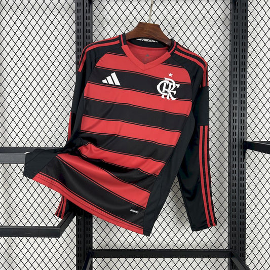 Men’s Flamengo 2025 Home Long Sleeve Jersey