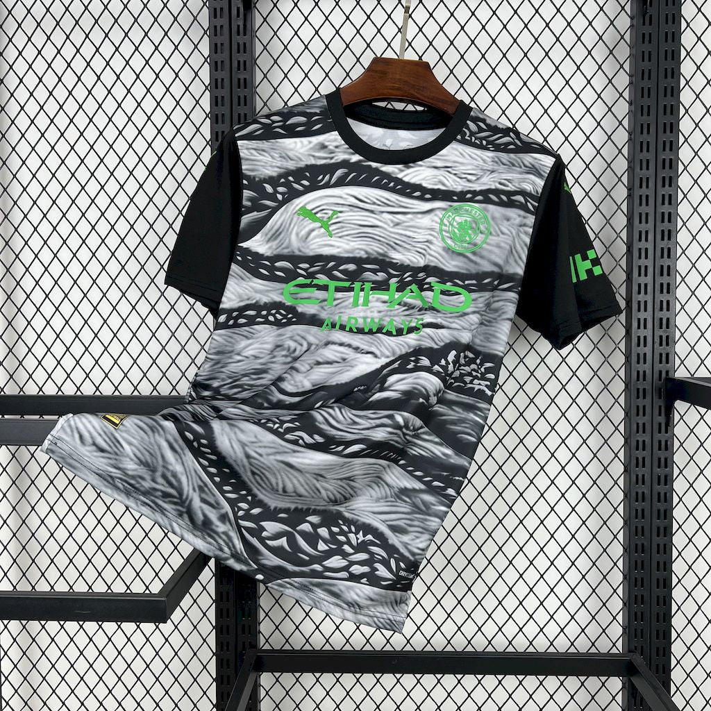 Men's Manchester City 2025/26 Black & Grey Concept Version Edition Jersey