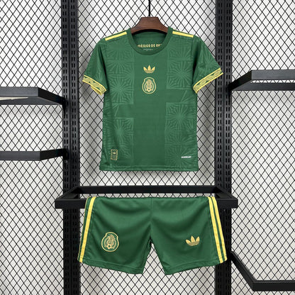 Kid's Mexico 2025/26 Green & Golden Edition Kit