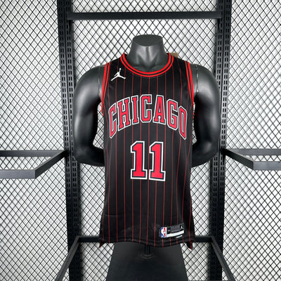Men’s Chicago Bulls #11 DeRozan Jersey – Black & Red