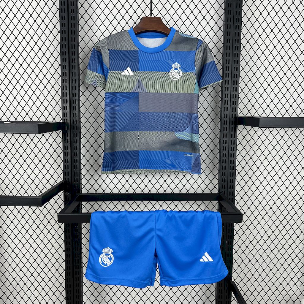 Kid's Real Madrid 2025/26 Grey Pré-Match Kit