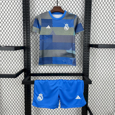 Kid's Real Madrid 2025/26 Grey Pré-Match Kit