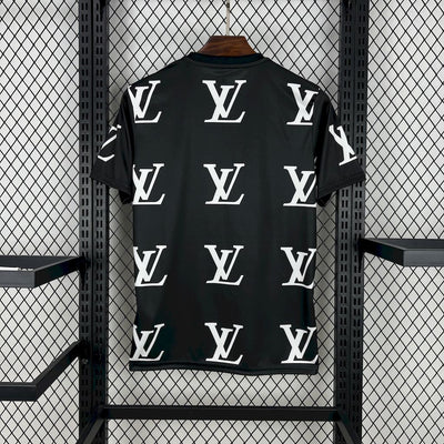 Men's Real Madrid 2025/26 LV Special Edition Black Jersey