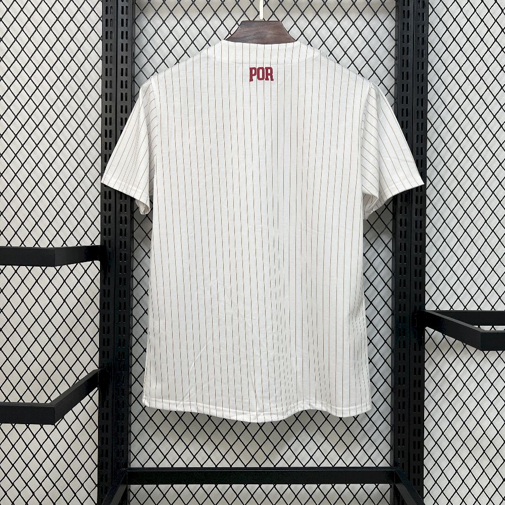 Men’s Portugal 2025/26 White Baseball Shirt