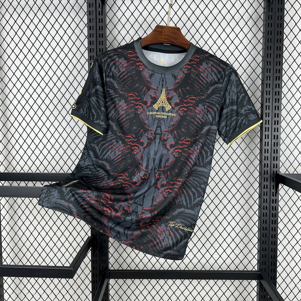 Men's Paris Saint-Germain 2025/26 Grey UCL Champions Special Edition Jersey