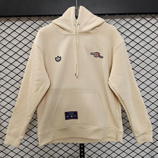 Arsenal FC 2025/26 Beige Hoodie