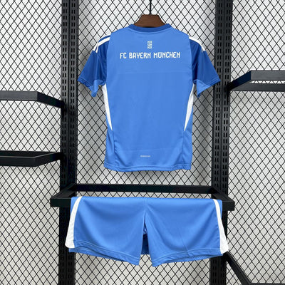 Bayern Munich 2025/26 Blue Goalkeeper Kids Kit