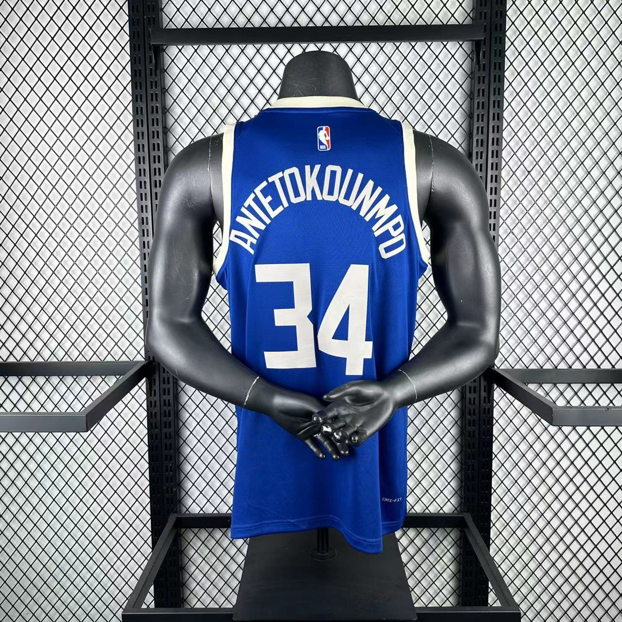 Men’s Milwaukee Bucks #34 Antetokounmpo Jersey – Blue