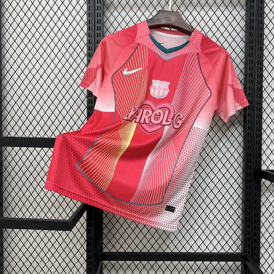 Men’s FC Barcelona 2025/26 Pink Karol G Edition Jersey
