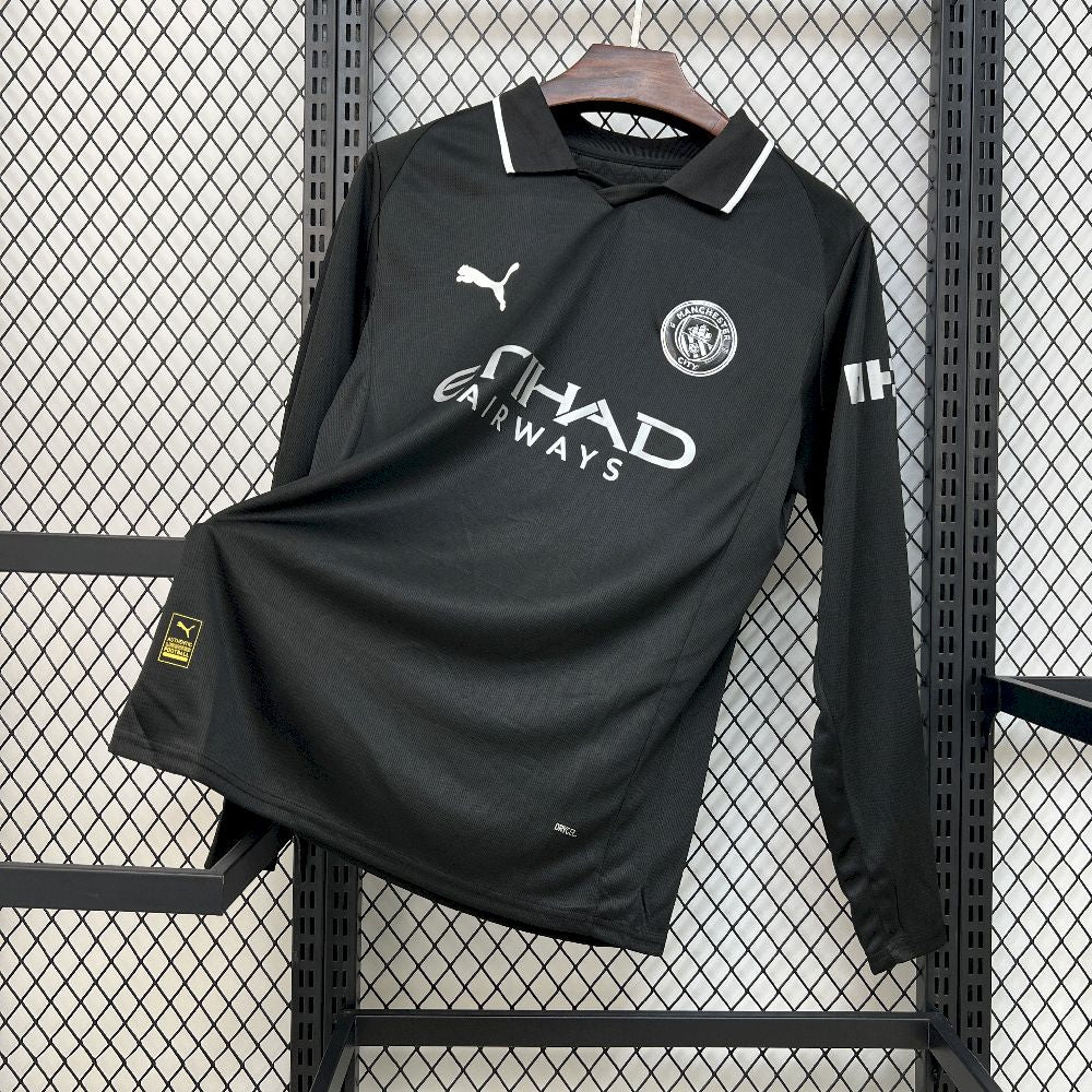 Men's Manchester City 2025/26 Away Long Sleeve Jersey
