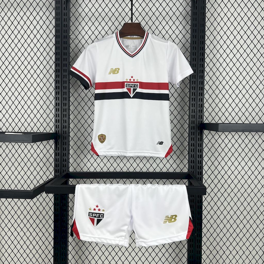 São Paulo FC 2025 Home Kids Kit