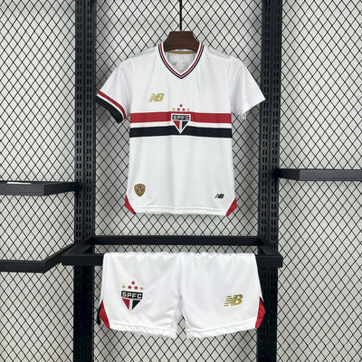 São Paulo FC 2025 Home Kids Kit