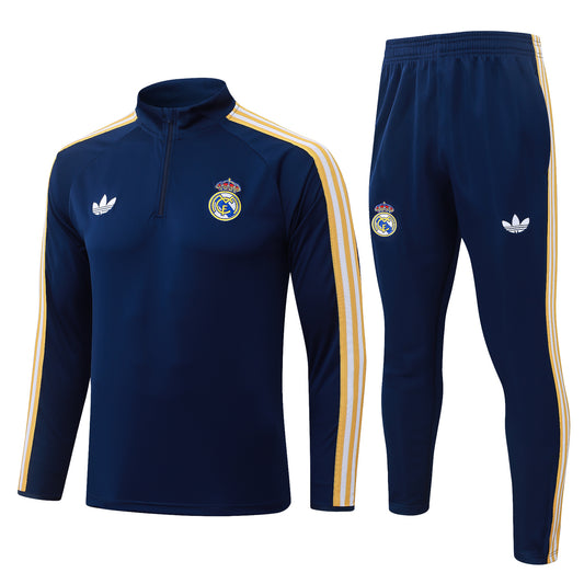 Real Madrid Kids Football Training Tracksuit – Half-Zip