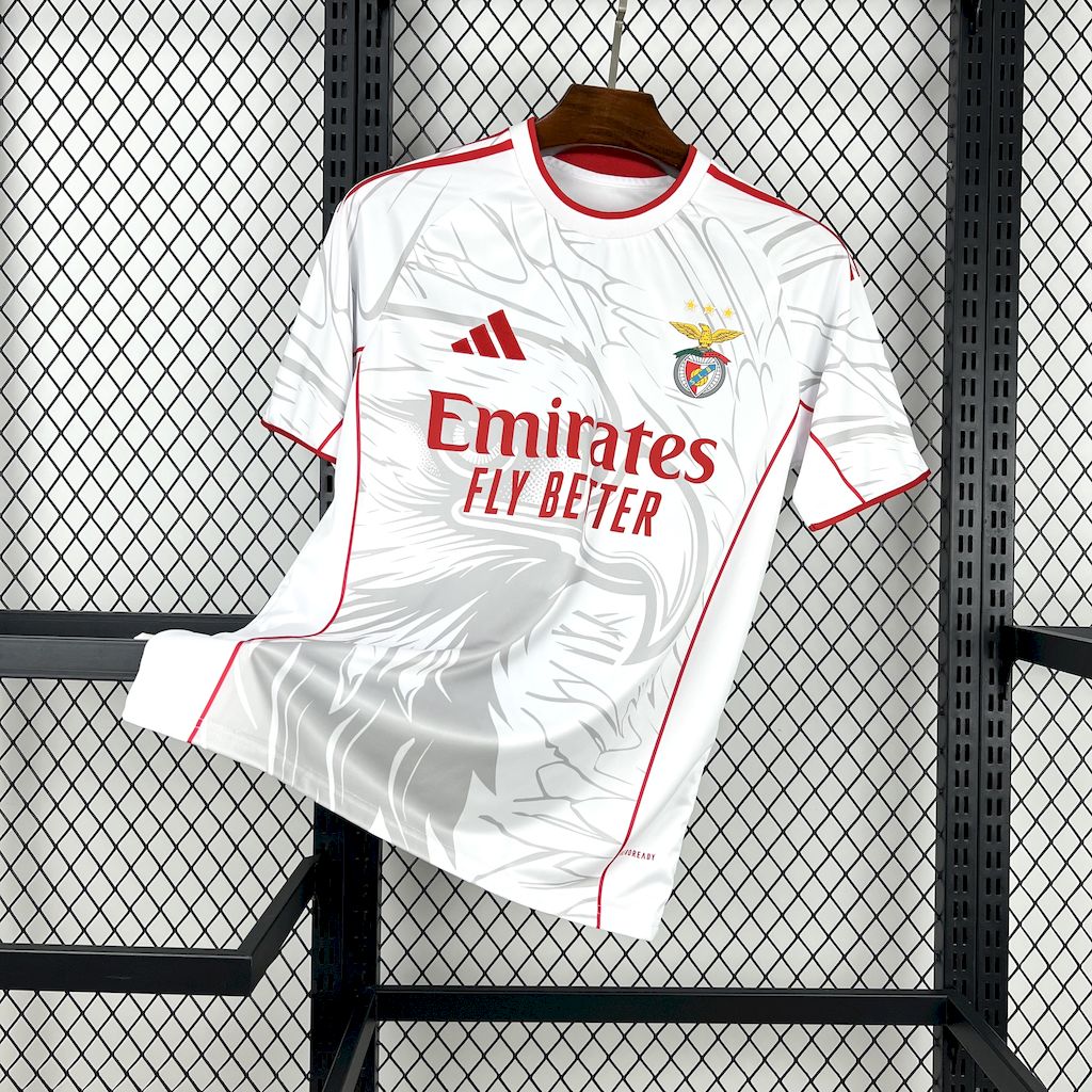 Men's SL Benfica 2025/26 White Concept Edition Jersey