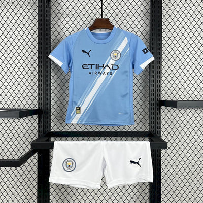 Manchester City 2025/26 Home Kids Kit