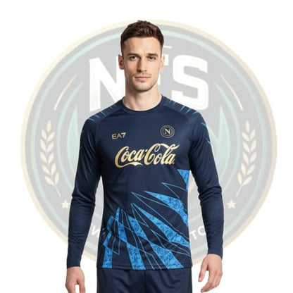 Men's SSC Napoli 2025/26 Pré-Match Training Long Sleeve Jersey