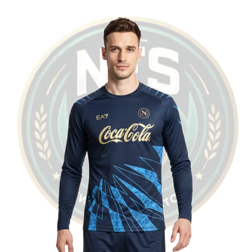 Men's SSC Napoli 2025/26 Pré-Match Training Long Sleeve Jersey