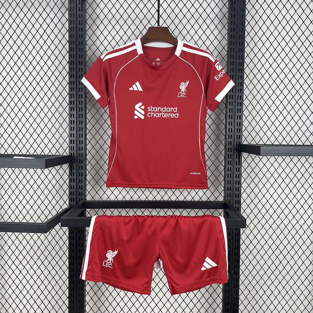 Liverpool FC 2025/26 Home Kids Kit