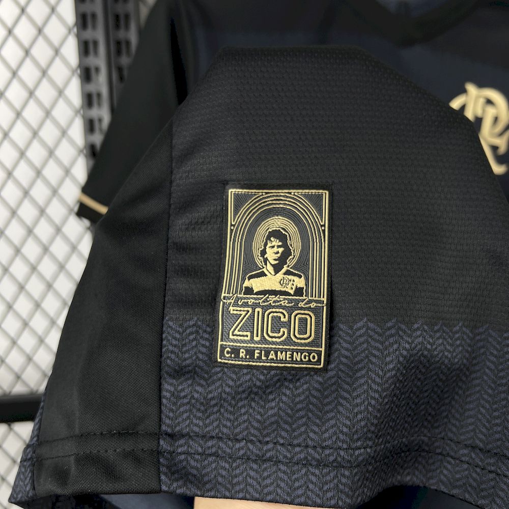 Men's Flamengo 2025/26 Black Zico Special Edition Jersey