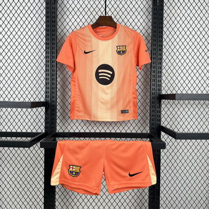 Kid's FC Barcelona 2025/26 Orange GK Kit