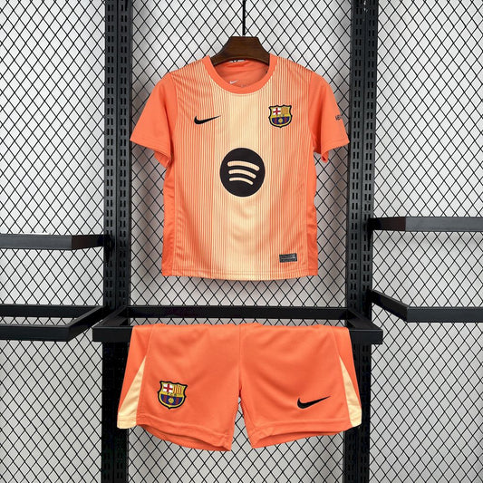 Kid's FC Barcelona 2025/26 Orange GK Kit