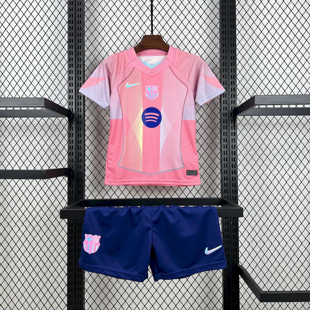Kid's FC Barcelona 2025/26 Pink Edition Kit II