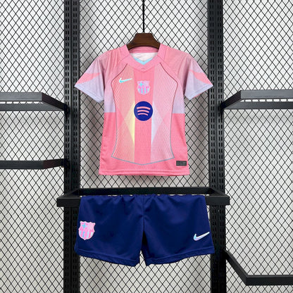 Kid's FC Barcelona 2025/26 Pink Edition Kit II
