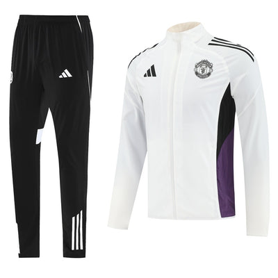 Manchester United 2025/26 White & Black Tracksuit