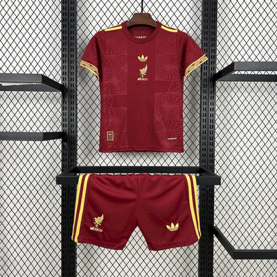 Mexico 2025/26 Red & Gold Kids Kit