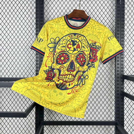 Men’s Club America 2025/26 Yellow Halloween Edition Jersey