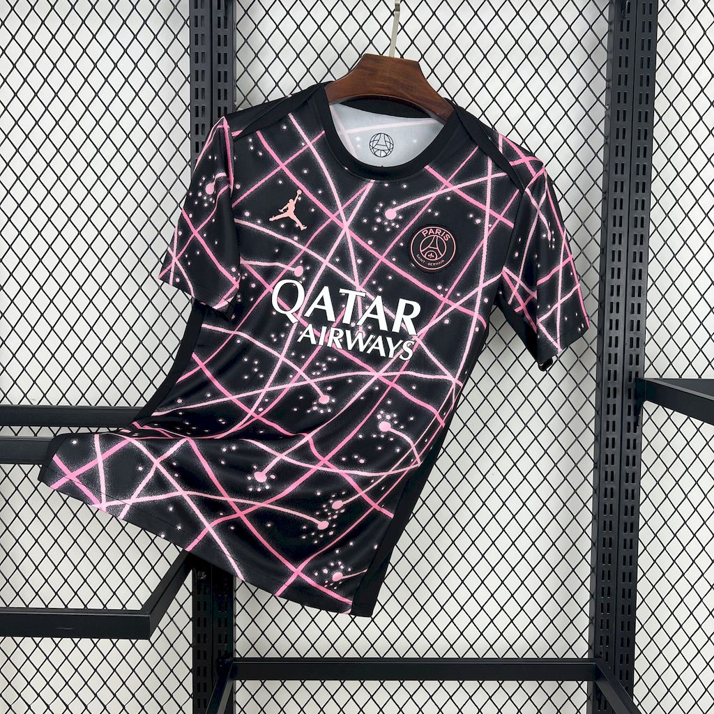 Men's Paris Saint-Germain 2025/26 Pink Pré-Match Training Jersey