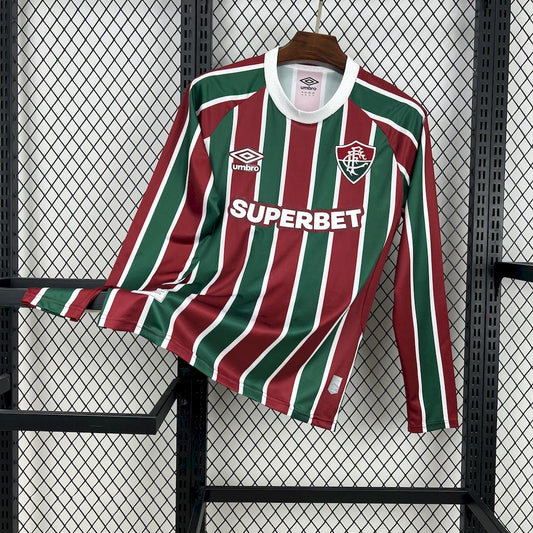 Men’s Fluminense 2025 Home Long Sleeve Jersey