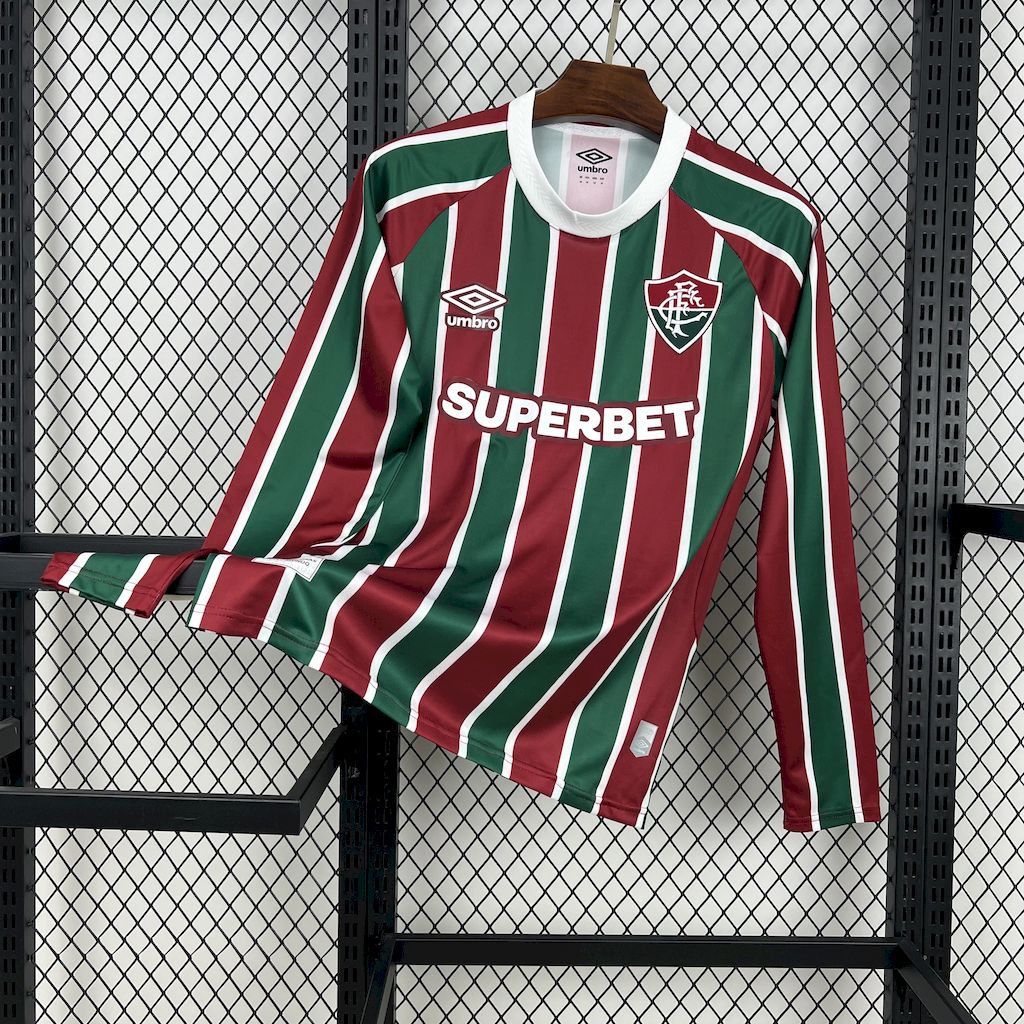 Men’s Fluminense 2025 Home Long Sleeve Jersey