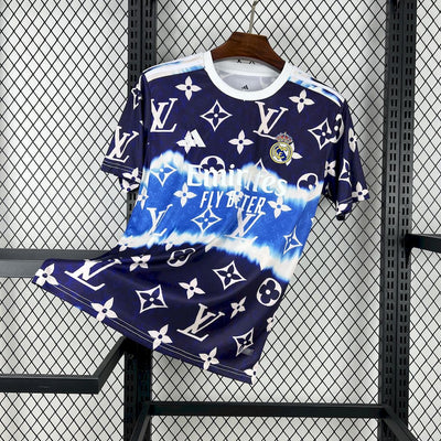 Men's Real Madrid 2025/26 LV Special Edition Blue Jersey
