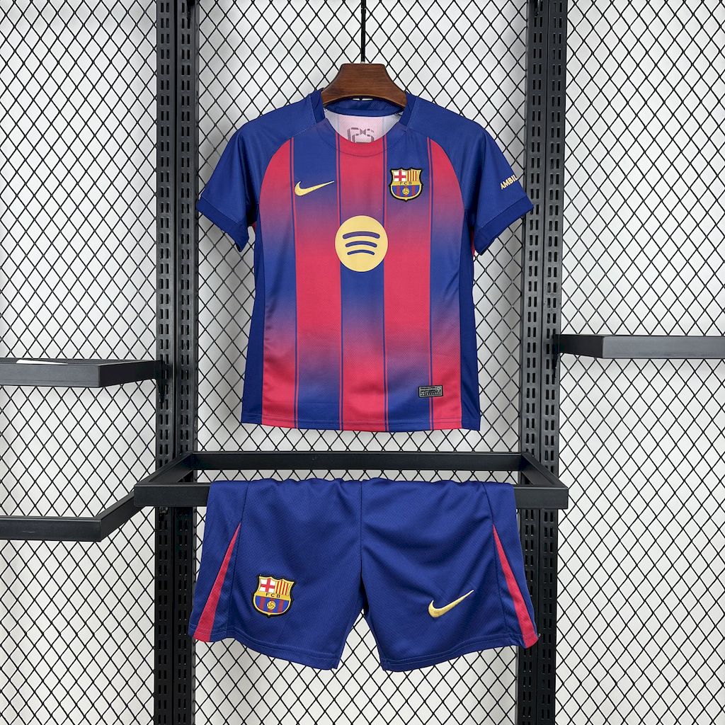 FC Barcelona 2025/26 Home Kids Kit