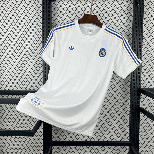 Men's Real Madrid 2025/26 White Terrace Icons Jersey