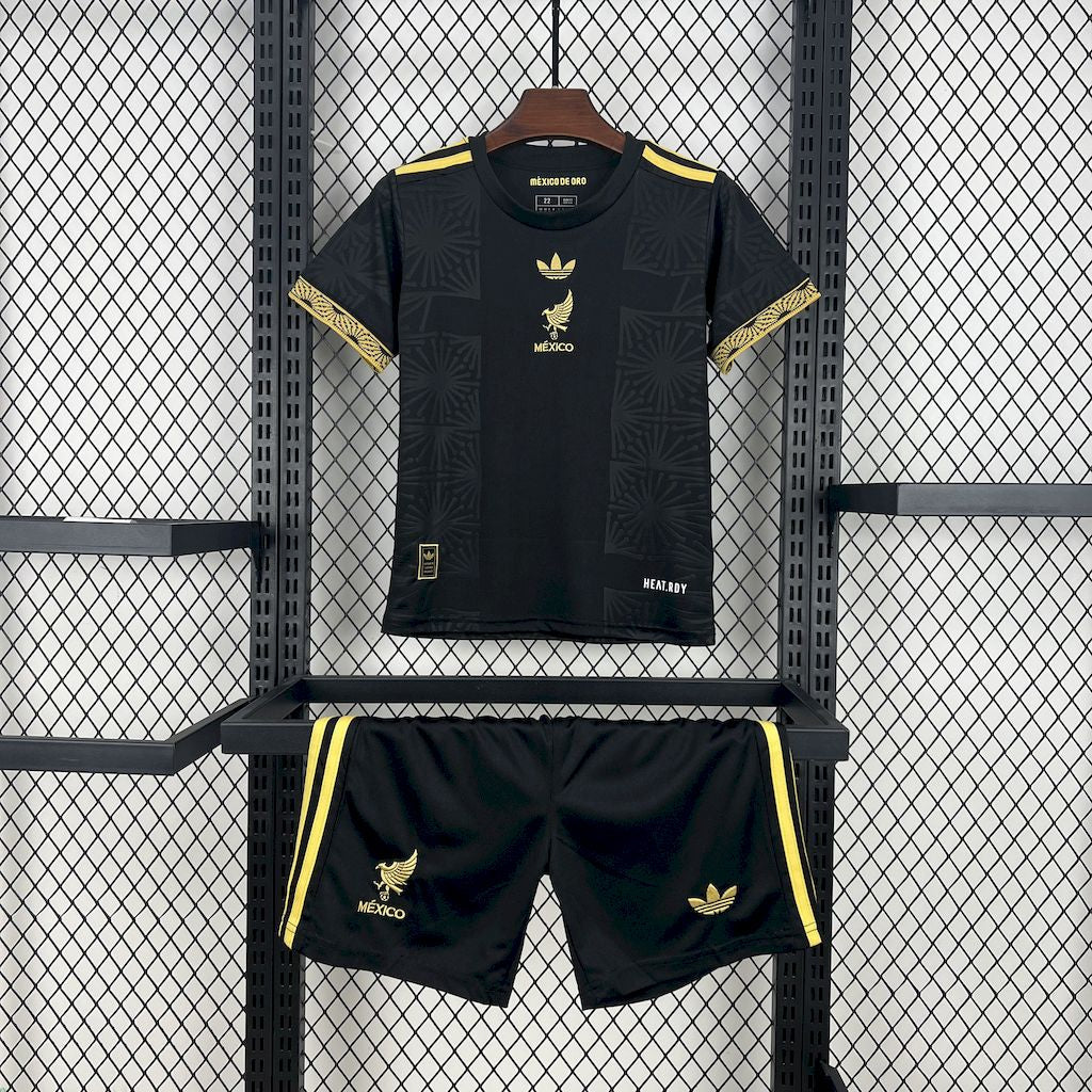 Mexico 2025/26 Black & Gold Kids Kit