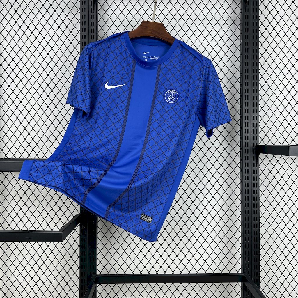 Men's Paris Saint-Germain 2025/26 Blue Pré-Match Training Jersey