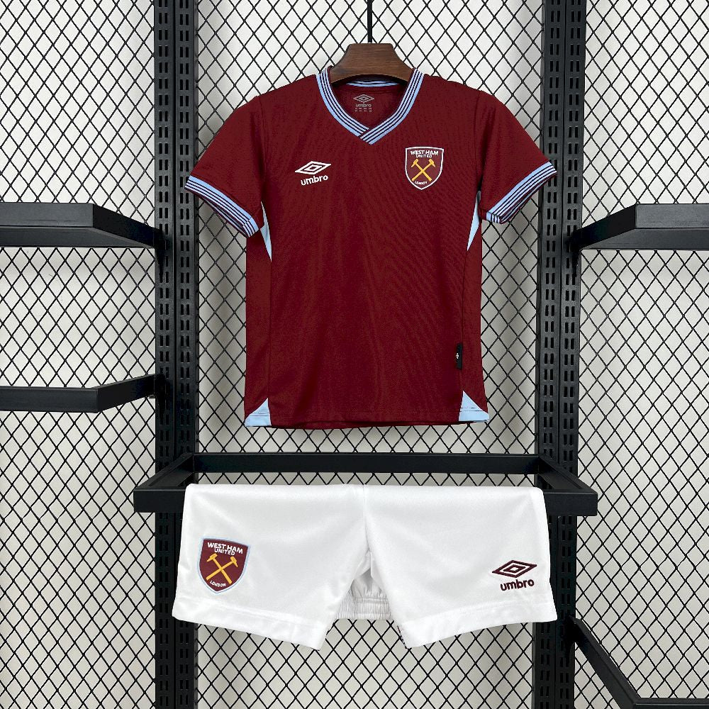 West Ham United 2025/26 Home Kids Kit