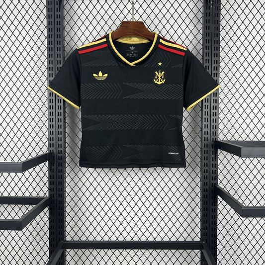Women's Flamengo 2025 Black Cropped Jersey