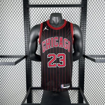 Men’s Chicago Bulls #23 Jordan Jersey – Black & Red